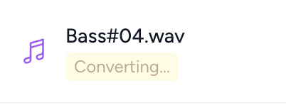 File card showing conversion progress indicator